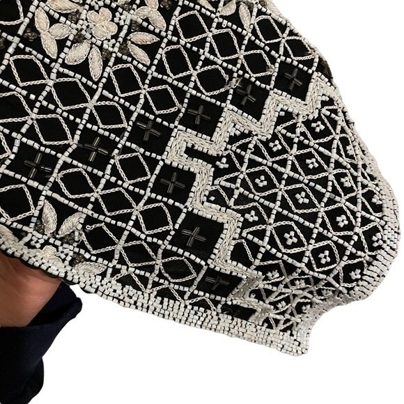 Oleg Cassini Black Tie Women's Party Wedding Formal Jacket Size Medium - Picture 3 of 9